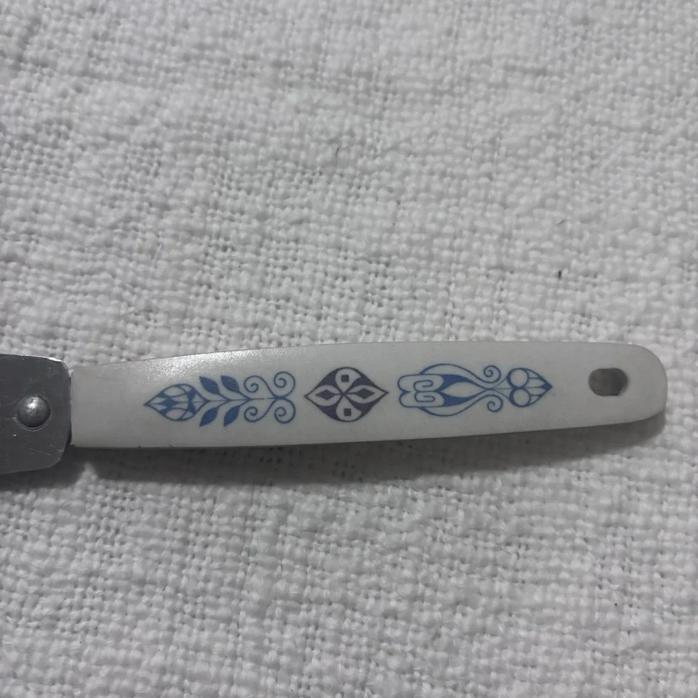ACE Utensil Stainless Steel Spatula‎ White Handle Floral Vintage Retro